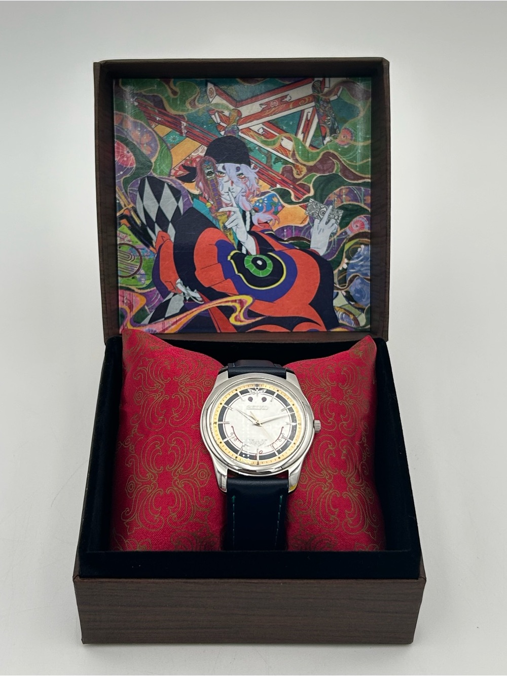 Seiko x Mononoke Collaboration Stainless Steel Watch with Navy Band